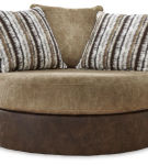 Signature Design by Ashley Alesbury Oversized Swivel Accent Chair-Chocolate