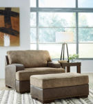 Signature Design by Ashley Alesbury Oversized Chair and Ottoman-Chocolate