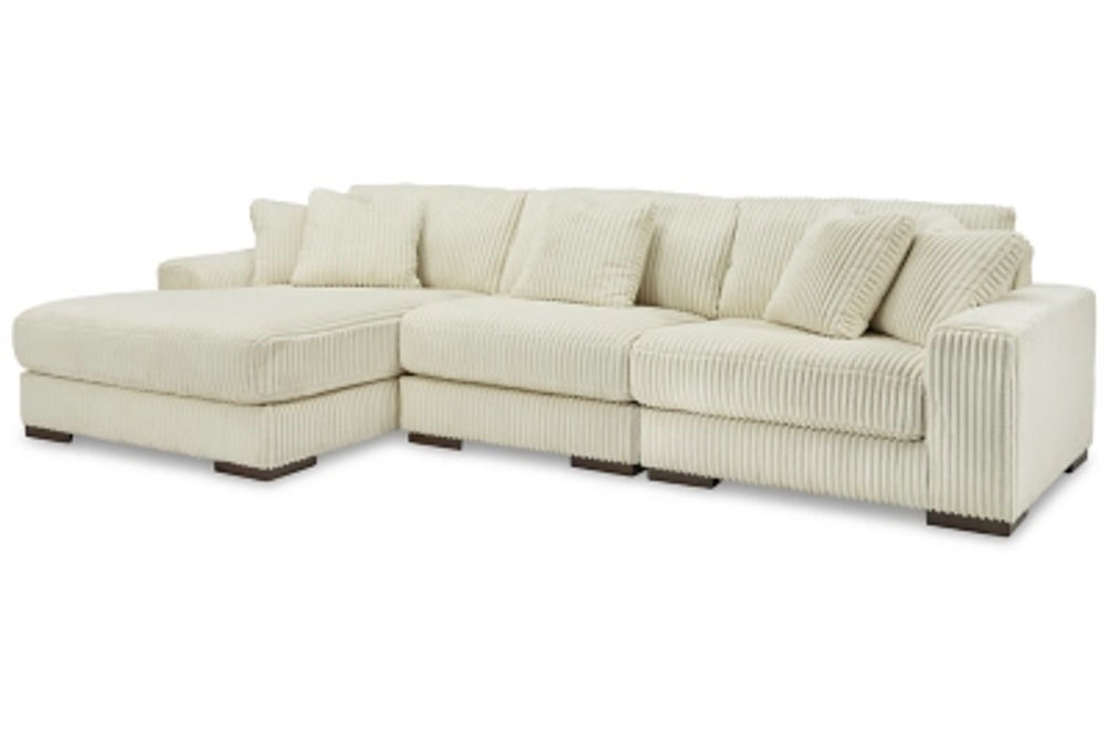 Signature Design by Ashley Lindyn 3-Piece Sectional with Chaise-Ivory