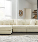 Signature Design by Ashley Lindyn 3-Piece Sectional with Chaise-Ivory