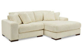 Signature Design by Ashley Lindyn 2-Piece Sectional with Chaise-Ivory