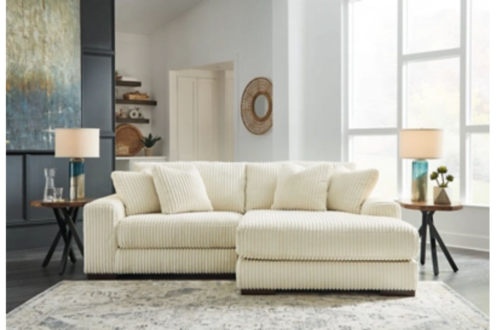 Signature Design by Ashley Lindyn 2-Piece Sectional with Chaise-Ivory