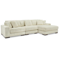 Signature Design by Ashley Lindyn 3-Piece Sectional with Chaise-Ivory