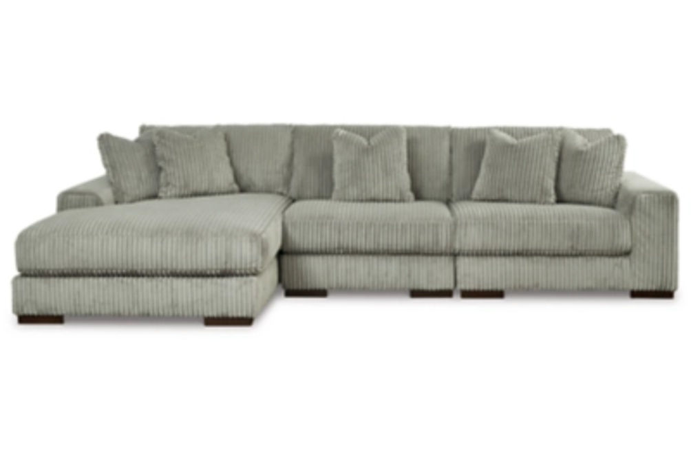Signature Design by Ashley Lindyn 3-Piece Sectional with Chaise-Fog