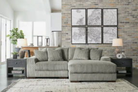 Signature Design by Ashley Lindyn 2-Piece Sectional with Chaise-Fog