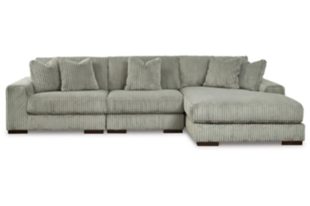 Signature Design by Ashley Lindyn 3-Piece Sectional with Chaise-Fog