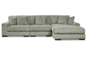 Signature Design by Ashley Lindyn 3-Piece Sectional with Chaise-Fog