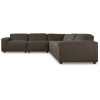 Signature Design by Ashley Allena 5-Piece Sectional-Gunmetal
