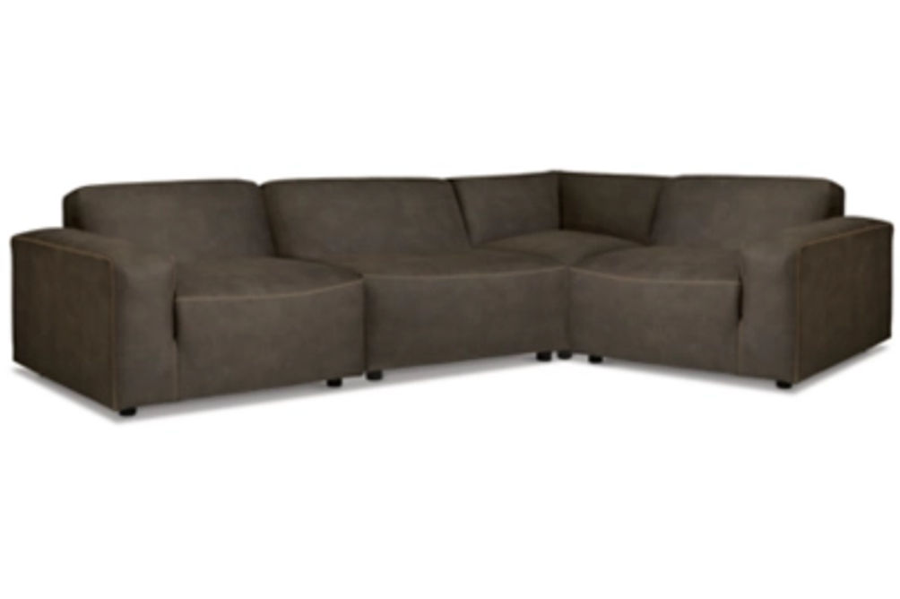 Signature Design by Ashley Allena 4-Piece Sectional-Gunmetal
