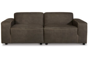 Signature Design by Ashley Allena 2-Piece Sectional Loveseat-Gunmetal
