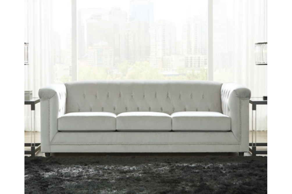 Signature Design by Ashley Josanna Sofa and Loveseat-Gray