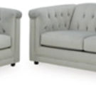 Signature Design by Ashley Josanna Sofa and Loveseat-Gray