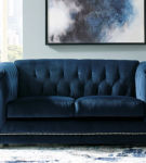 Signature Design by Ashley Josanna Loveseat-Navy