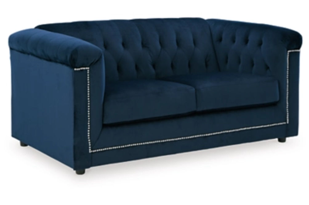 Signature Design by Ashley Josanna Loveseat-Navy