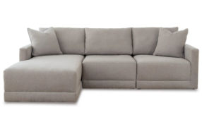 Benchcraft Katany 3-Piece Sectional with Chaise-Shadow