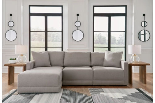 Benchcraft Katany 3-Piece Sectional with Chaise-Shadow