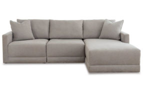 Benchcraft Katany 3-Piece Sectional with Chaise-Shadow