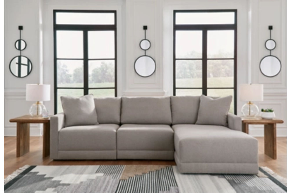 Benchcraft Katany 3-Piece Sectional with Chaise-Shadow