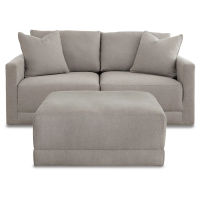 Benchcraft Katany 2-Piece Sectional Loveseat and Ottoman-Shadow