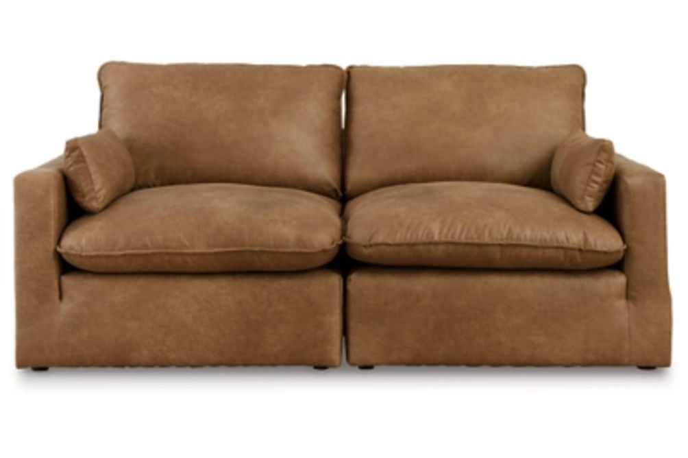 Benchcraft Marlaina 2-Piece Sectional Loveseat-Caramel