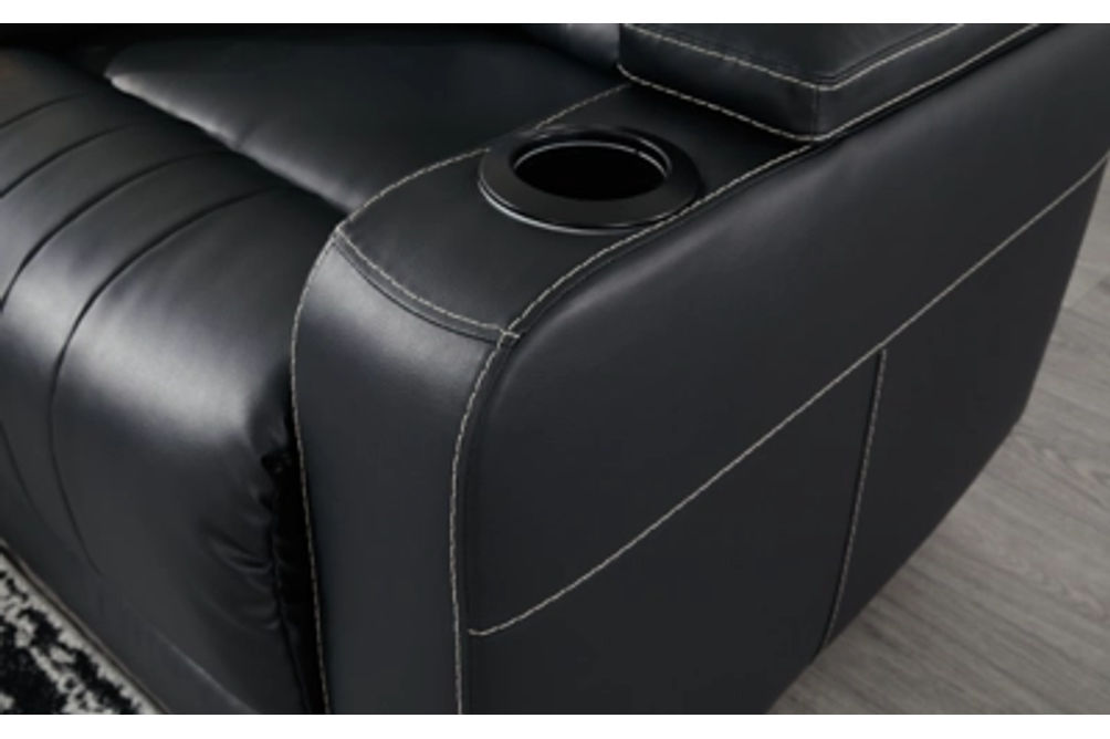 Signature Design by Ashley Center Point Reclining Sofa and Loveseat-Black