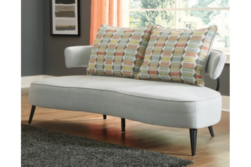 Signature Design by Ashley Hollyann Sofa with Ottoman-Gray