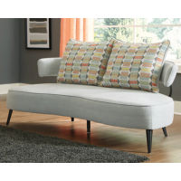 Signature Design by Ashley Hollyann Sofa with Ottoman-Gray