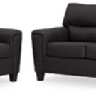 Signature Design by Ashley Alna Sofa and Loveseat-Black