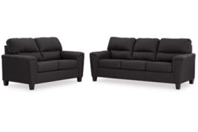 Signature Design by Ashley Alna Sofa and Loveseat-Black