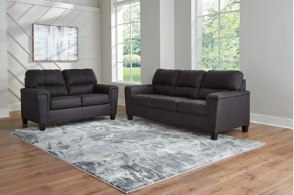 Signature Design by Ashley Alna Sofa and Loveseat-Black