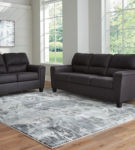 Signature Design by Ashley Alna Sofa and Loveseat-Black