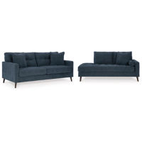 Signature Design by Ashley Bixler Sofa and Chaise-Navy