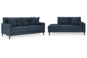 Signature Design by Ashley Bixler Sofa and Chaise-Navy