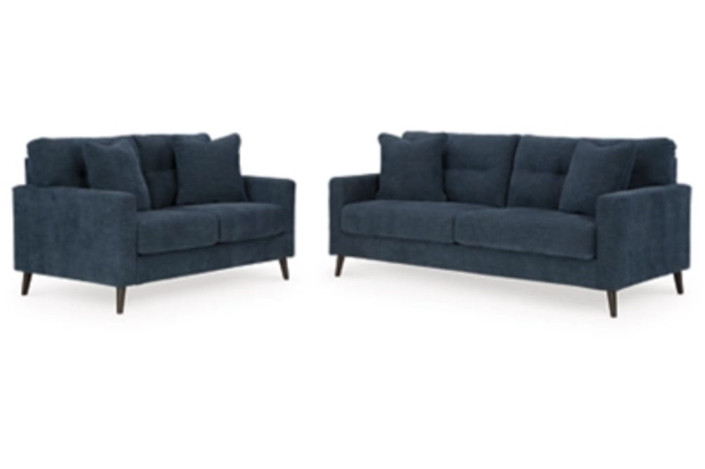 Signature Design by Ashley Bixler Sofa and Loveseat-Navy