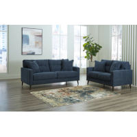 Signature Design by Ashley Bixler Sofa and Loveseat-Navy