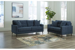 Signature Design by Ashley Bixler Sofa and Loveseat-Navy