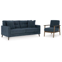 Signature Design by Ashley Bixler Sofa and Chair-Navy