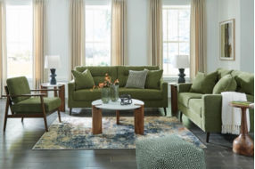 Signature Design by Ashley Bixler Sofa, Loveseat and Chair-Olive