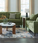 Signature Design by Ashley Bixler Sofa and Loveseat-Olive