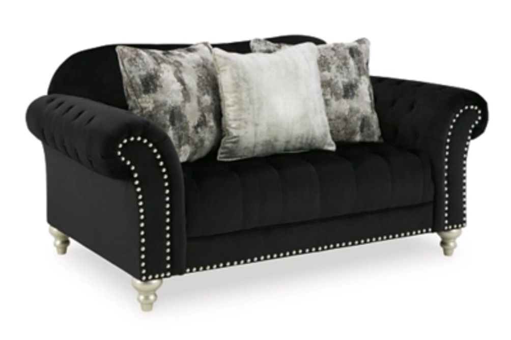 Signature Design by Ashley Harriotte Sofa and Loveseat-Black