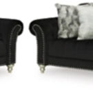 Signature Design by Ashley Harriotte Sofa and Loveseat-Black