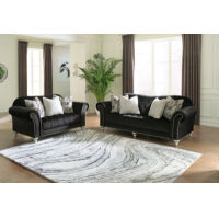 Signature Design by Ashley Harriotte Sofa and Loveseat-Black