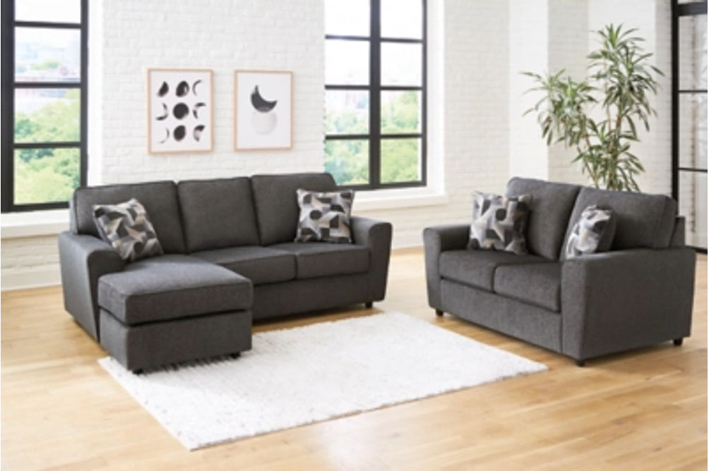 Signature Design by Ashley Cascilla Sofa Chaise and Loveseat-Slate