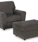 Signature Design by Ashley Cascilla Chair and Ottoman-Slate