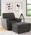 Signature Design by Ashley Cascilla Chair and Ottoman-Slate