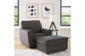 Signature Design by Ashley Cascilla Chair and Ottoman-Slate