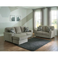 Signature Design by Ashley Cascilla Sofa Chaise and Loveseat-Pewter