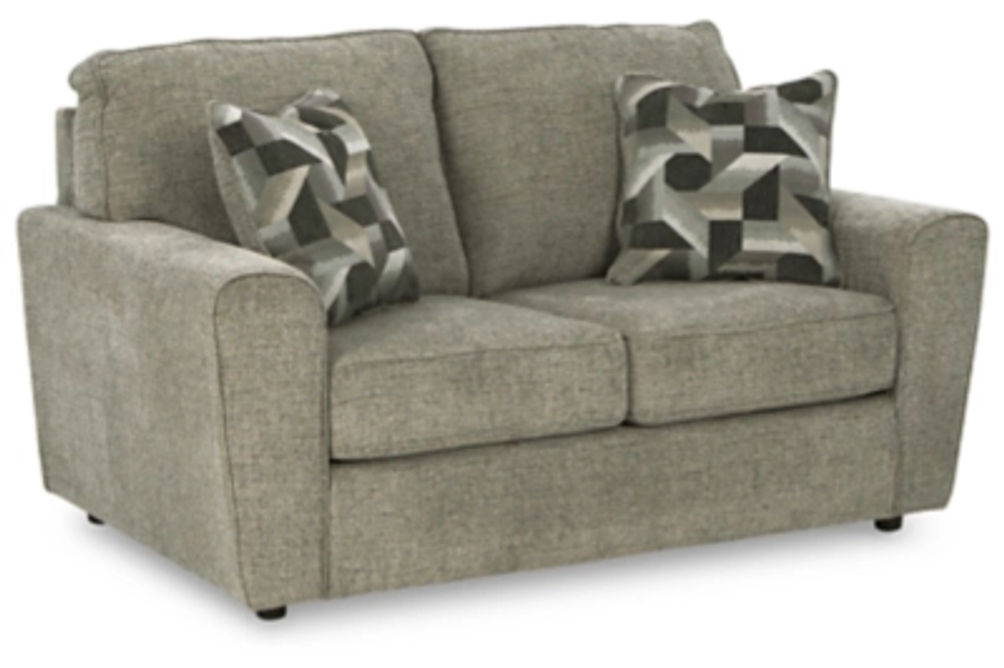 Signature Design by Ashley Cascilla Sofa, Loveseat, Chair and Ottoman-Pewter