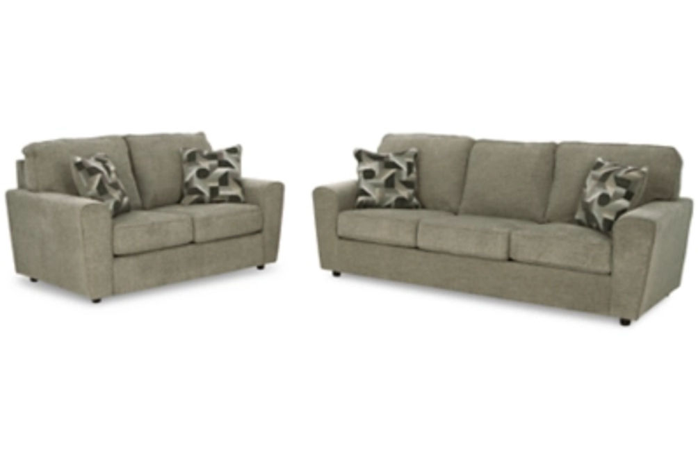 Signature Design by Ashley Cascilla Sofa and Loveseat-Pewter