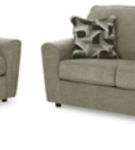 Signature Design by Ashley Cascilla Sofa and Loveseat-Pewter